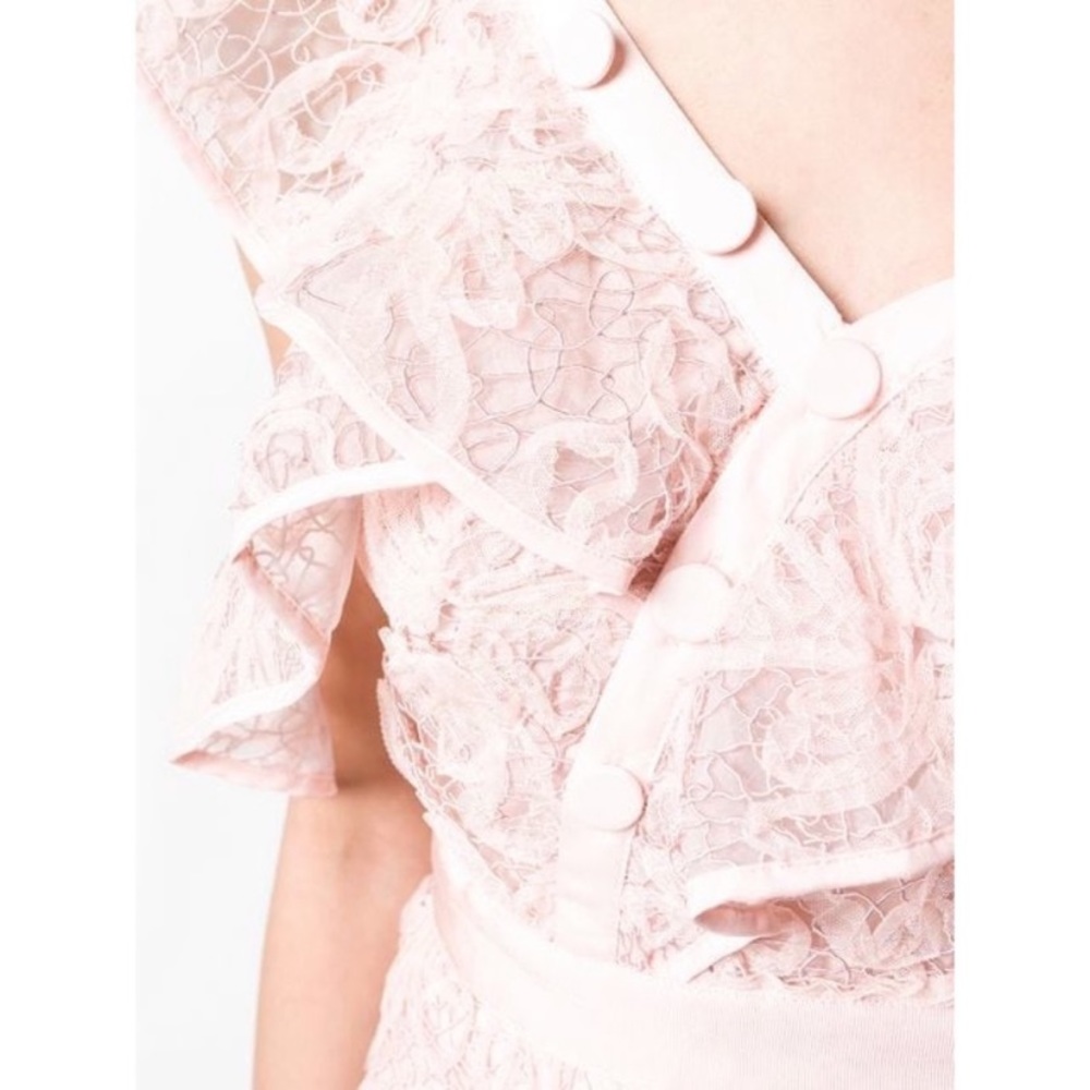 NWT Self Portrait Off Shoulder Mesh Dress US8 - Picture 5 of 15